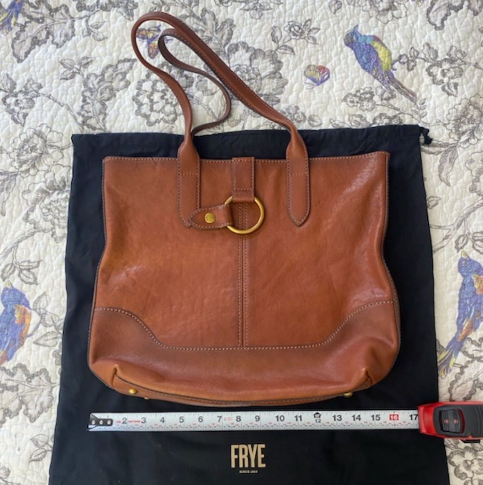 Frye harness tote cognac leather nwot